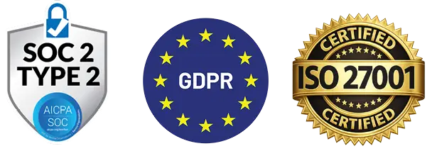 SOC2 GDPR ISO badges