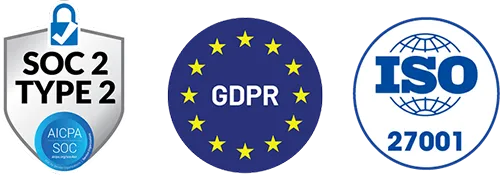SOC2 GDPR ISO badges